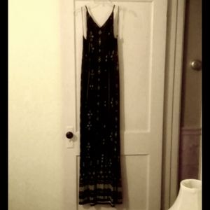 Black &White Maxi Dress - Medium Petite -